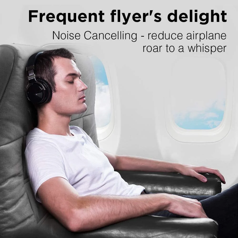 COWIN E7 Active Noise Cancelling Headphones Bluetooth Headphones with Mic Deep Bass Wireless Headphones Over Ear(Black) - Image 4