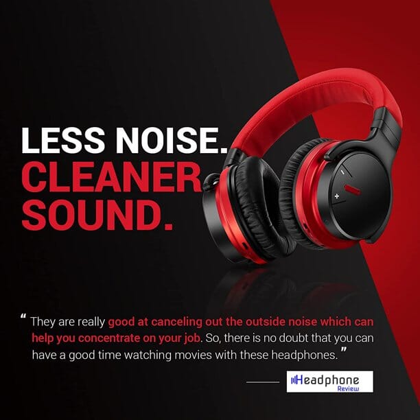 COWIN E7 Bluetooth Headphones Active Noise Cancelling Headphones Wireless over Ear with Microphone Deep Bass Comfortable Protein Earpads 30 Hours Playtime for Travel Work Black - Image 6