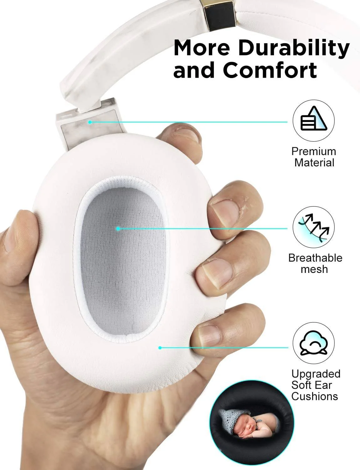 E9 Active Noise Cancelling Wireless Bluetooth Headphones - Image 14