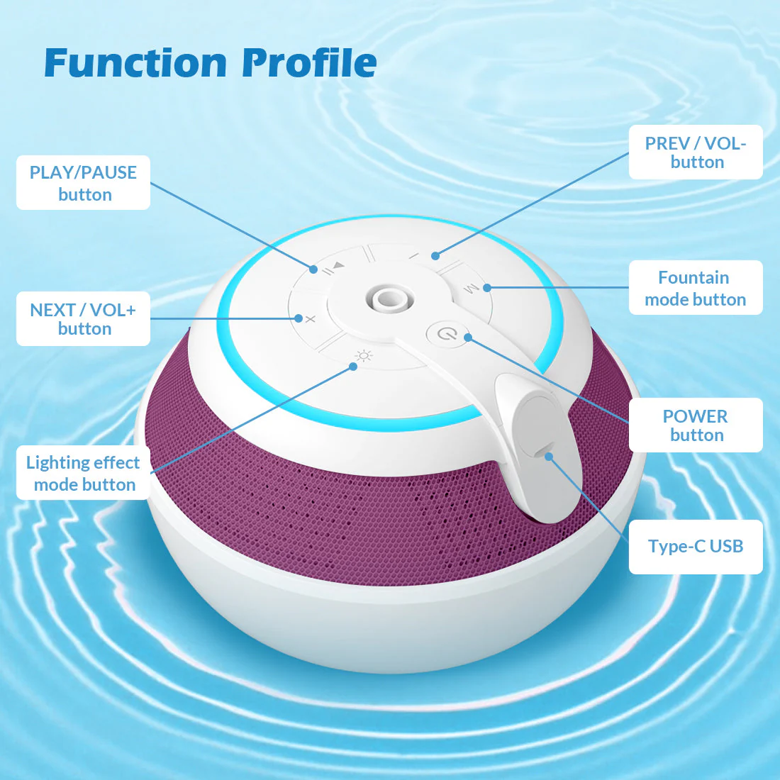 COWIN Whale IPX7 Waterproof Bluetooth Fountain Speaker - Image 30