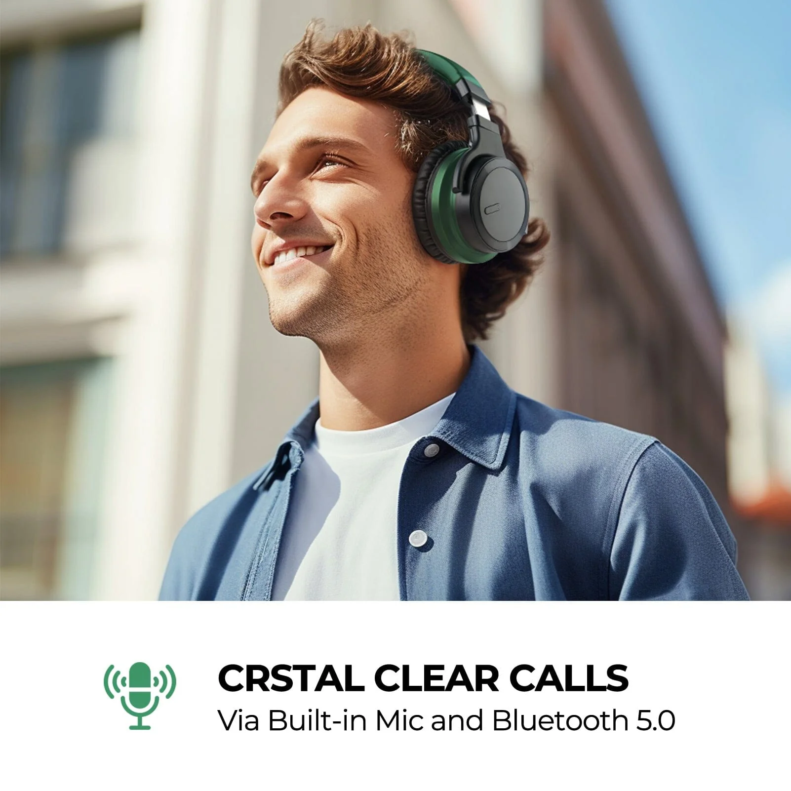 E7 Active Noise Cancelling Headphones Wireless 5.0 Bluetooth Headphones with Rich Bass - Image 29